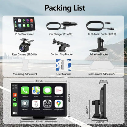 TinyLume™ Pro 9 Inch 2025 CarPlay Tablet