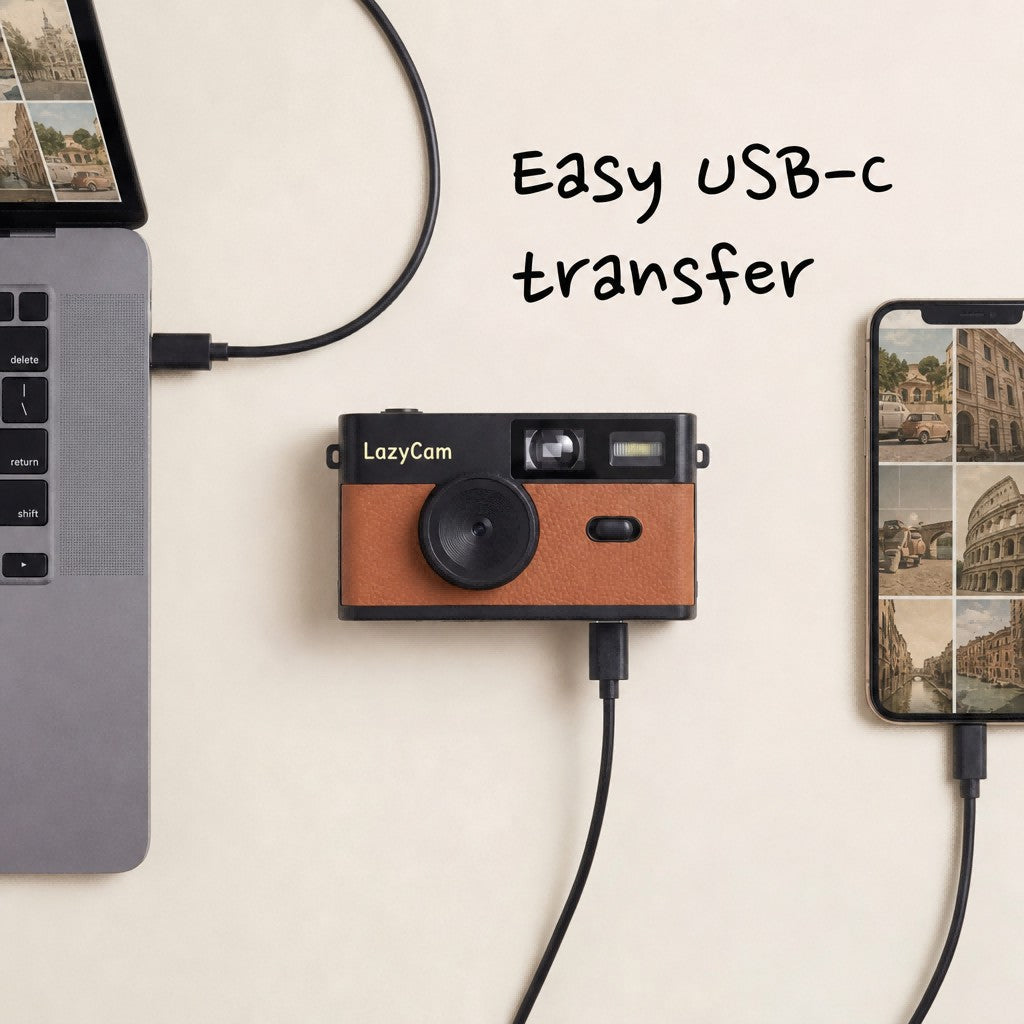 LazyCam Screen-Free Retro Camera