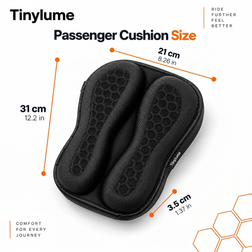Tinylume passenger cushion size chart