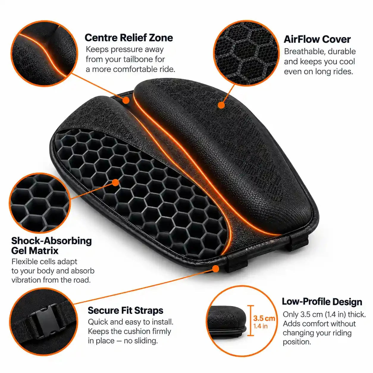 100% Gel Rider Cushion